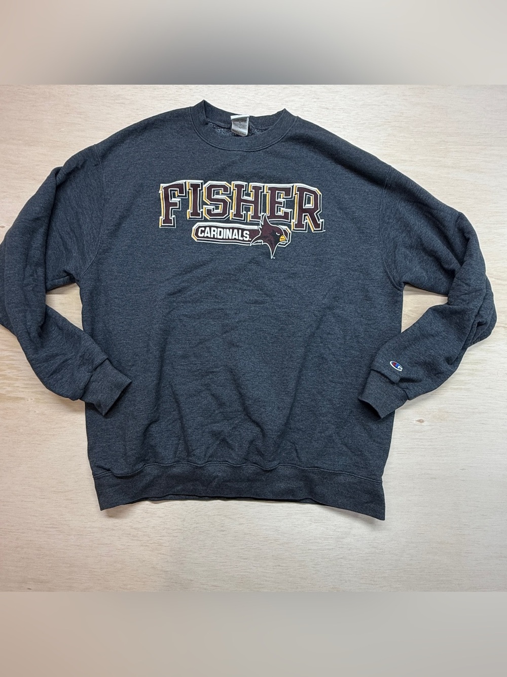 Champion St John Fisher Cardinals Sweatshirt Men's XL Gray Crewneck Pullover